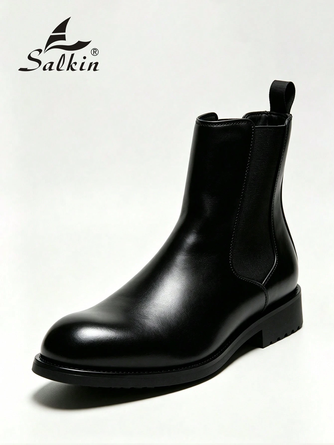 Salkin Bottes Chelsea vintage de designer pour hommes, design à enfiler, bout pointu, — vue 2