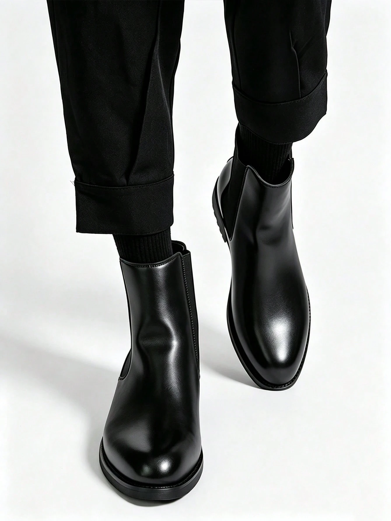 Salkin Bottes Chelsea vintage de designer pour hommes, design à enfiler, bout pointu, — vue 4