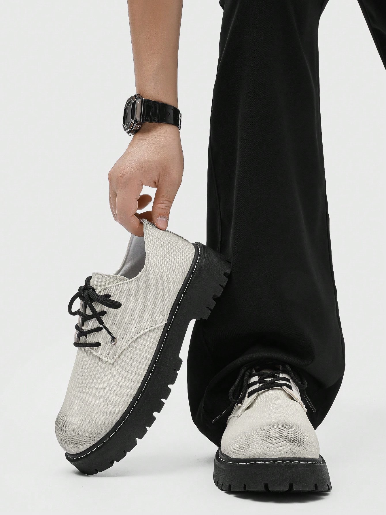 Chaussures pour hommes 2026 Nouvelles bottes d'hiver style britannique jaune Bottes de — vue 6
