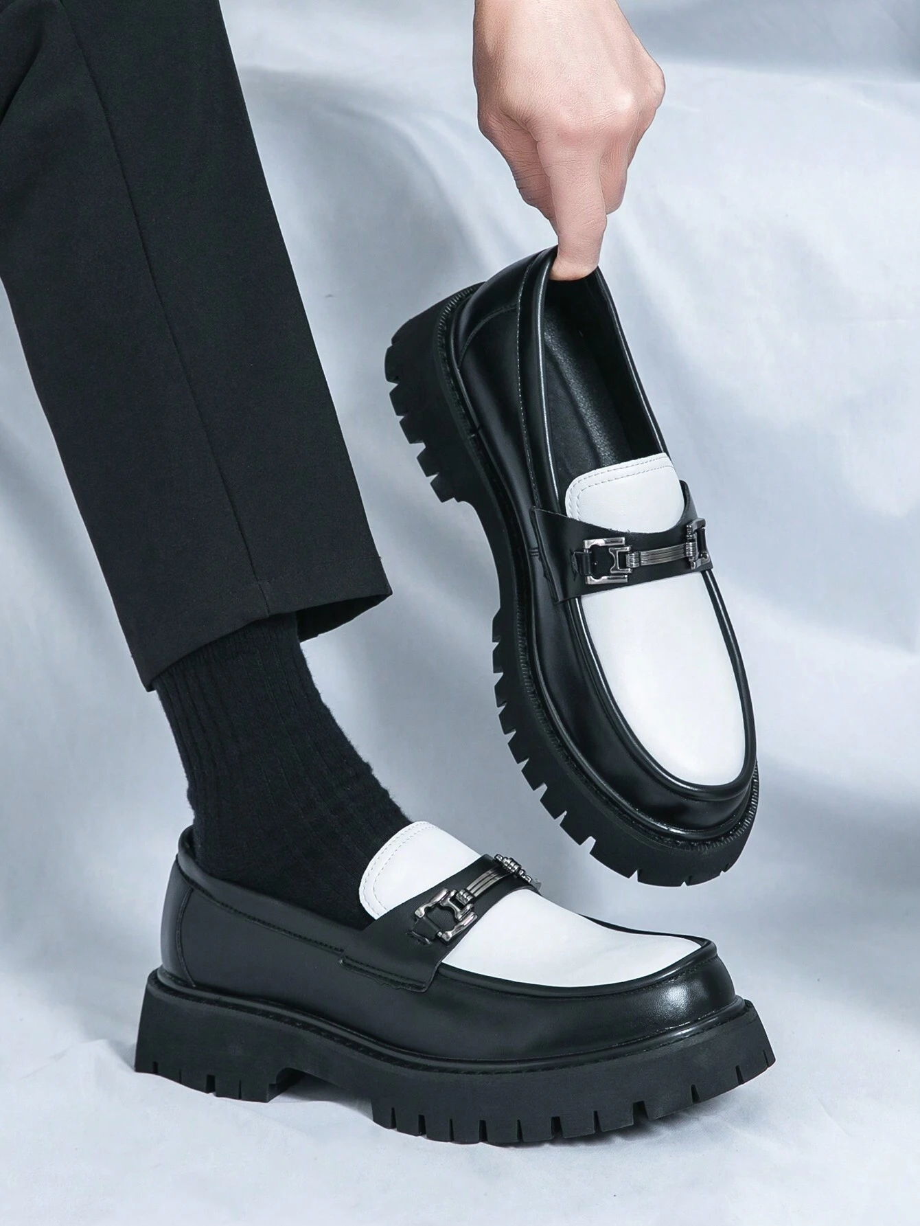 Mocassins sans lacets pour hommes, chaussures polyvalentes décontracté chic, chaussures à — vue 7