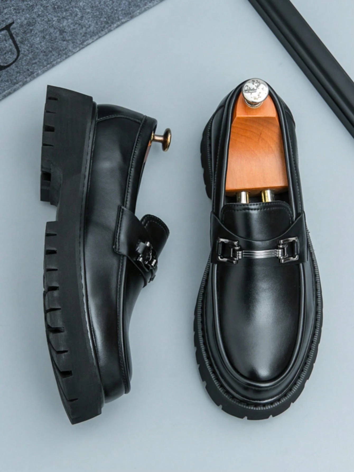 Mocassins sans lacets pour hommes, chaussures polyvalentes décontracté chic, chaussures à — vue 8