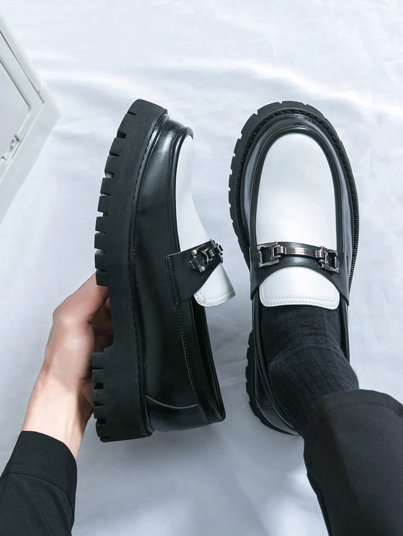 Mocassins sans lacets pour hommes, chaussures polyvalentes décontracté chic, chaussures à — vue 12