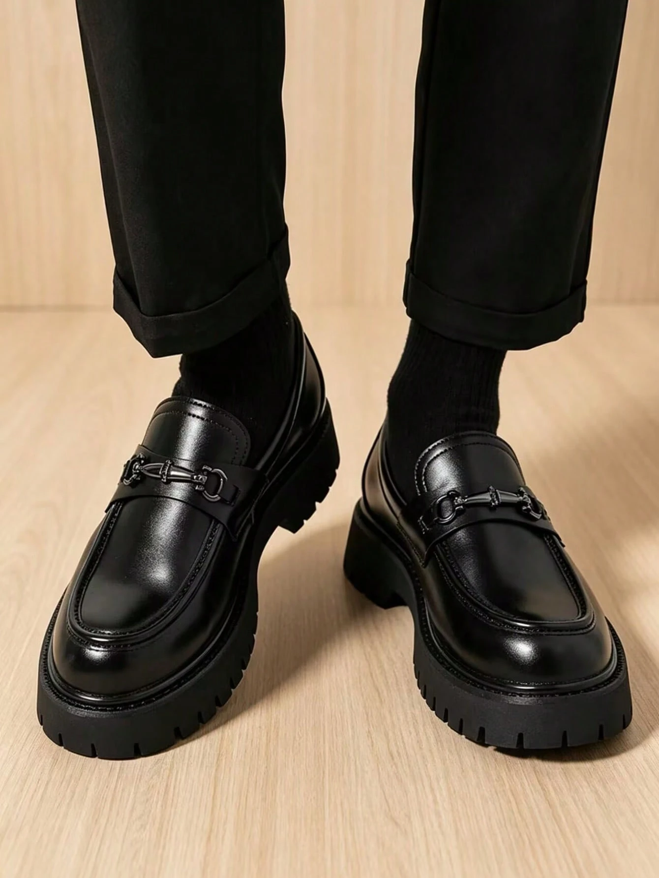 Mocassins sans lacets pour hommes, chaussures polyvalentes décontracté chic, chaussures à — vue 10