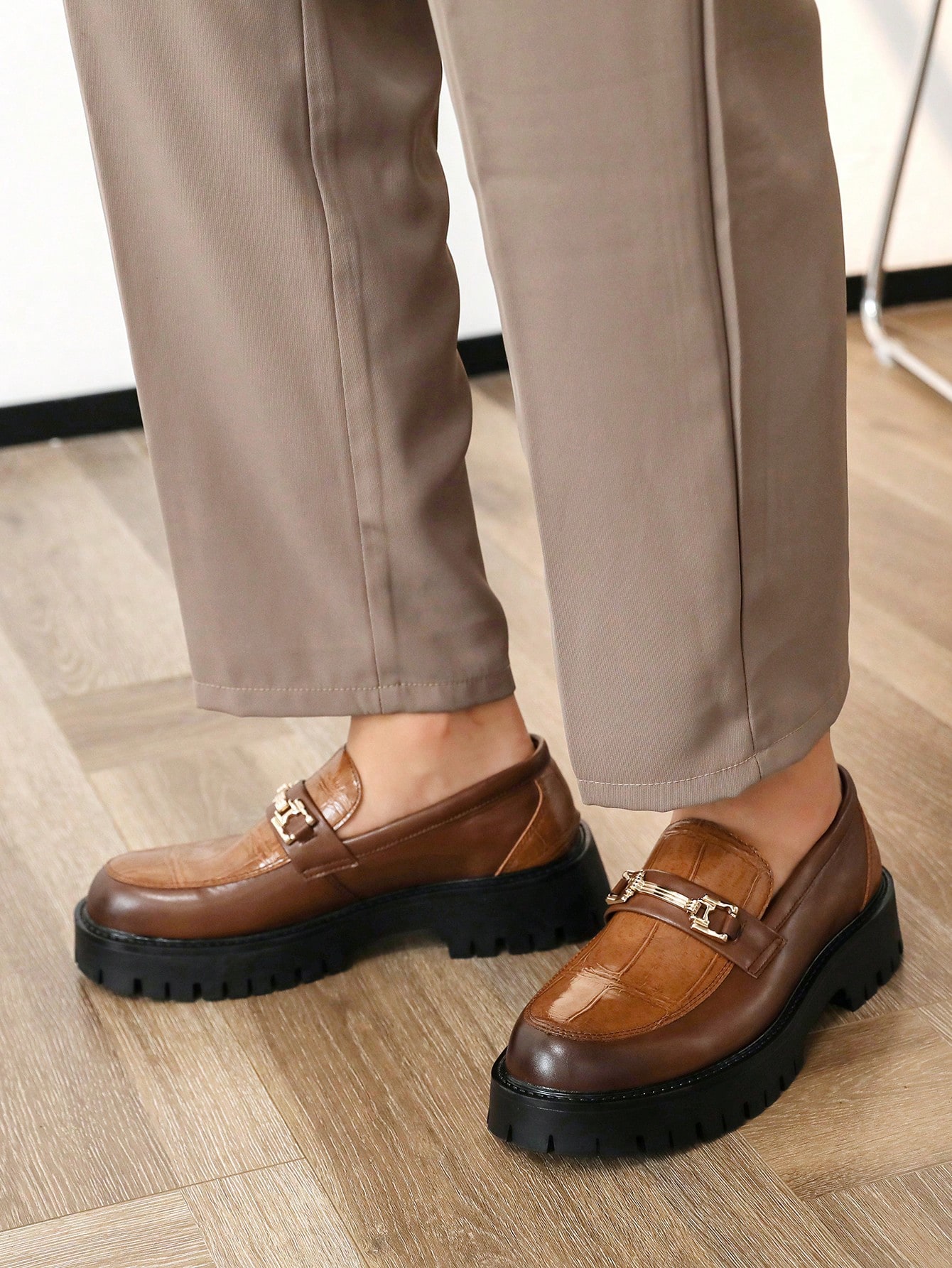 Mocassins sans lacets pour hommes, chaussures polyvalentes décontracté chic, chaussures à — vue 11