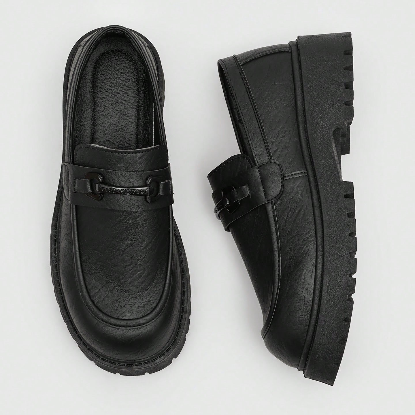 Chaussures Derby à enfiler pour hommes avec semelle épaisse et gros orteil, chaussures — vue 10