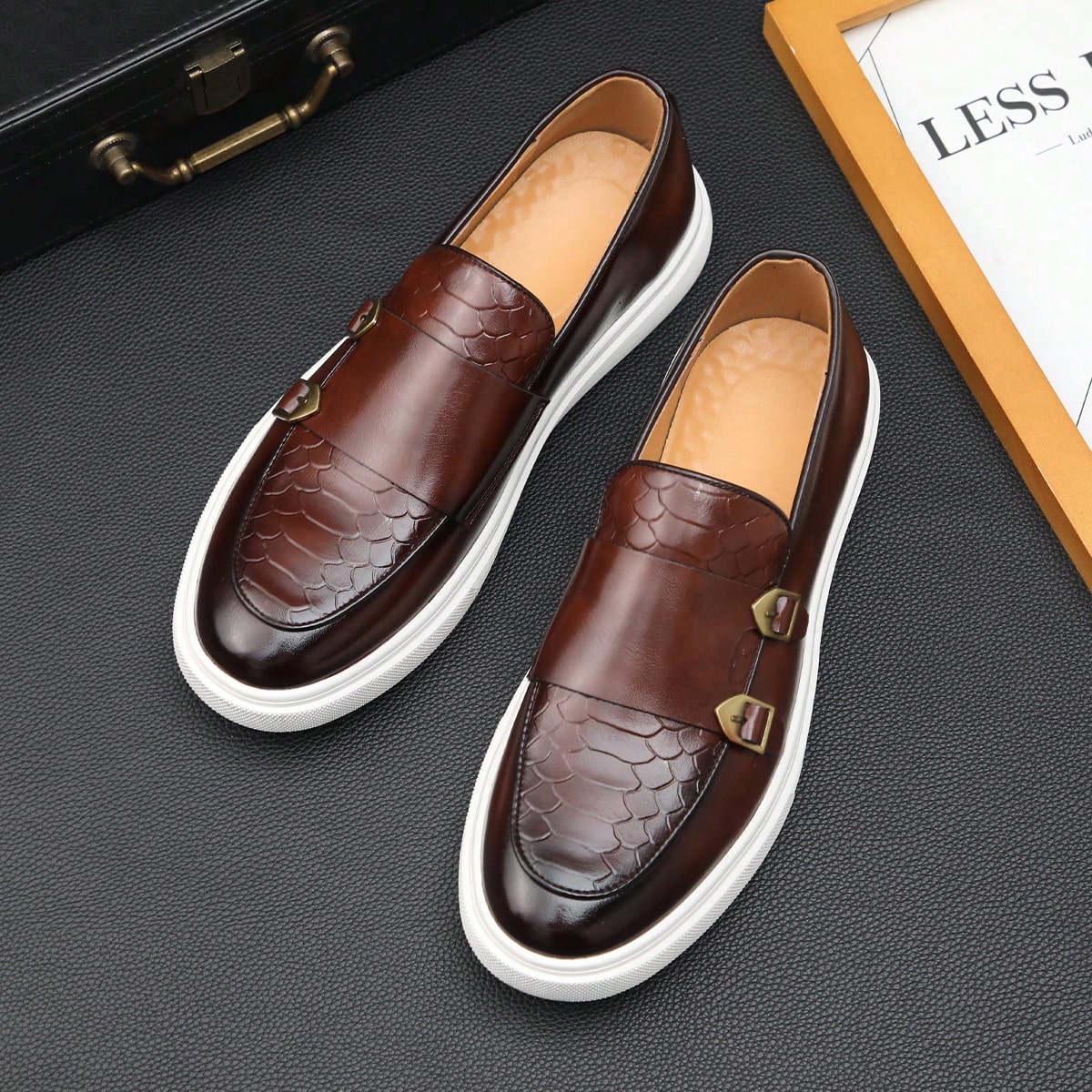 Chaussures décontractées de mode printemps 2026 pour hommes, style britannique,