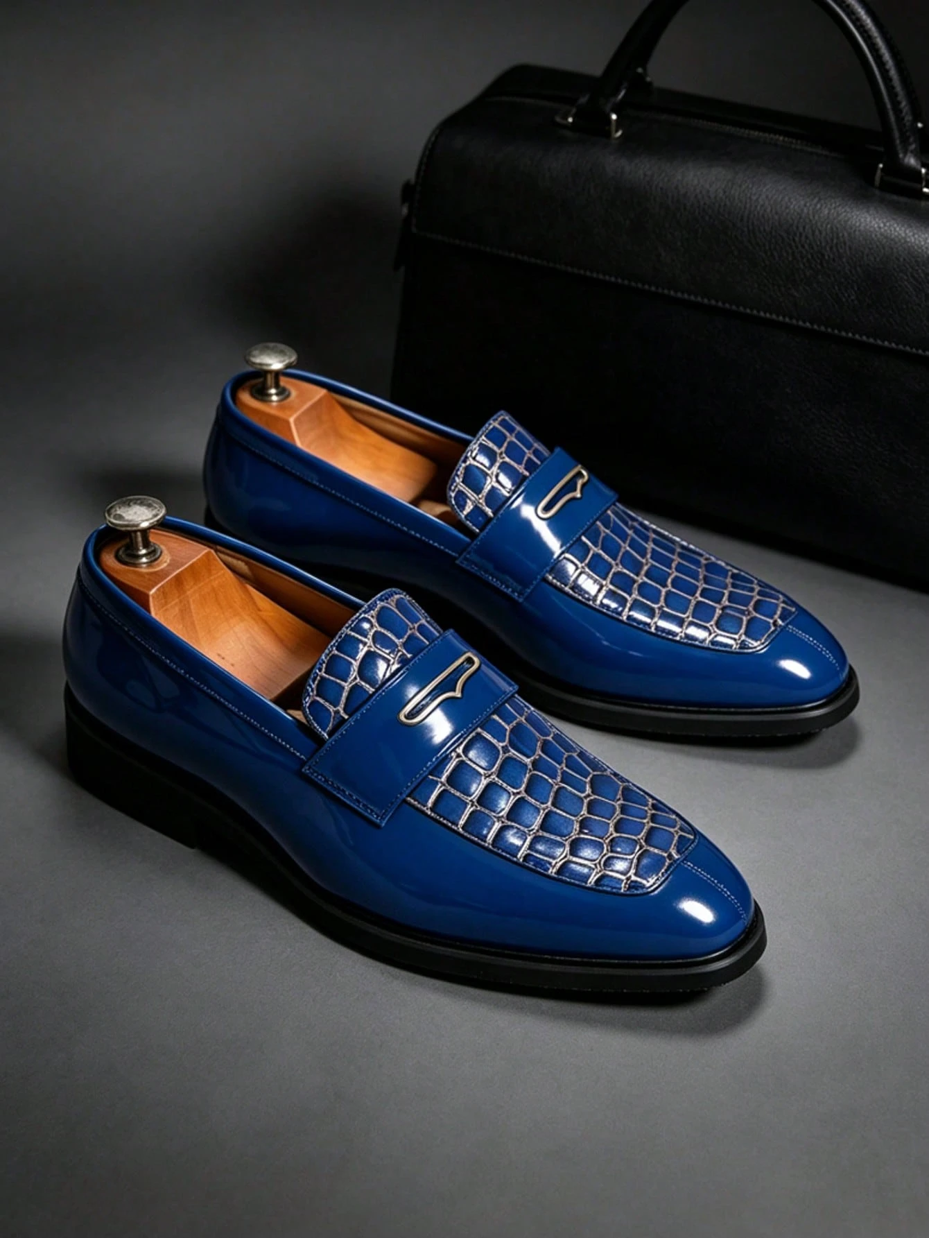 Chaussures formelles et décontractées de style britannique pour hommes, mocassins à bout — vue 5