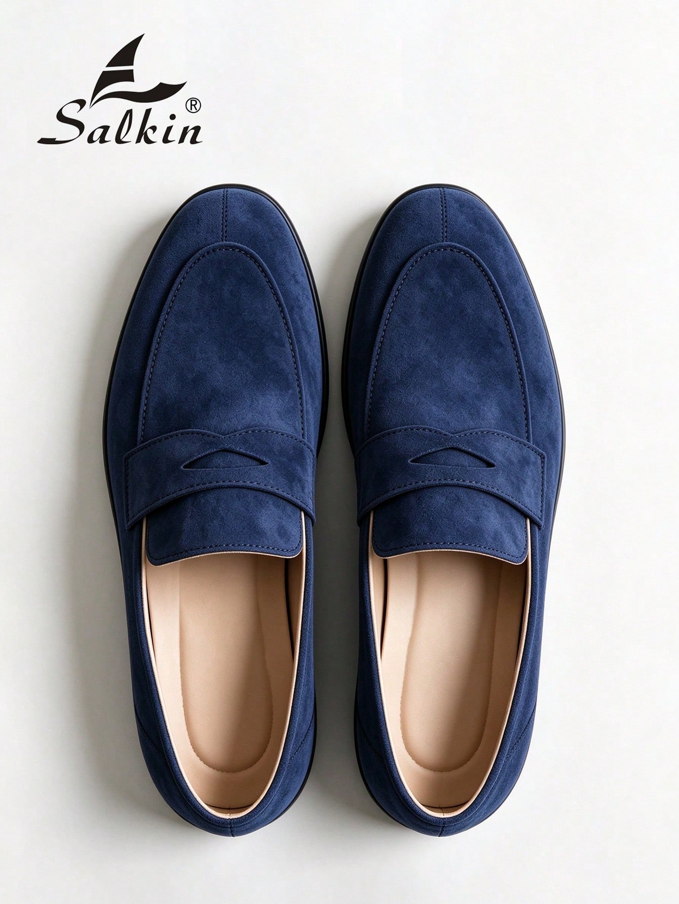 Salkin Mocassins sans lacets de style britannique pour hommes, chaussures avec décoration — vue 7