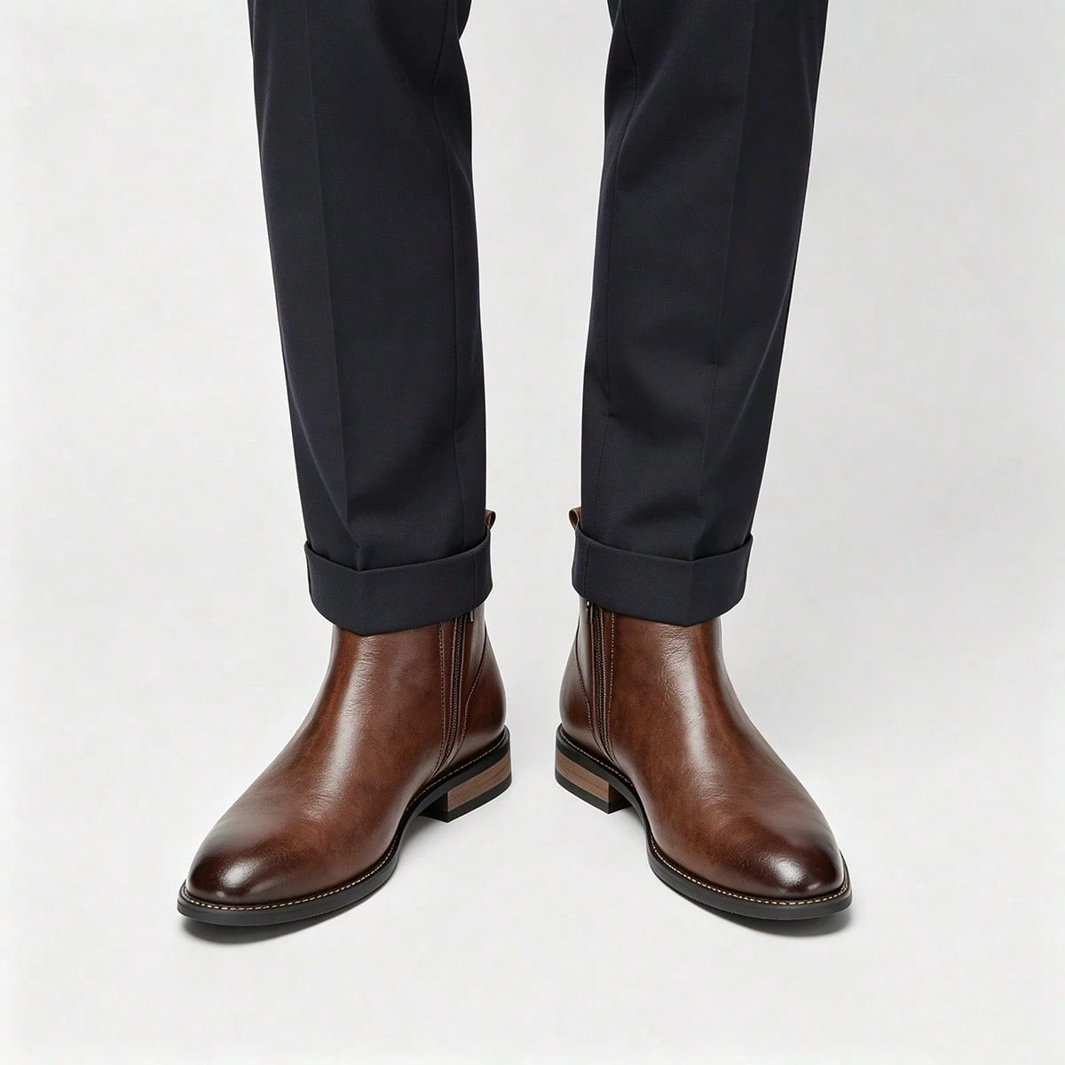 Bottines Chelsea pour hommes, pour le travail/les déplacements, avec fermeture éclair — vue 5