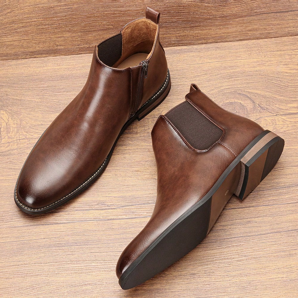 Bottines Chelsea pour hommes, pour le travail/les déplacements, avec fermeture éclair — vue 7
