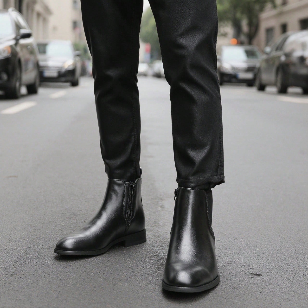 Bottines Chelsea pour hommes, pour le travail/les déplacements, avec fermeture éclair — vue 8