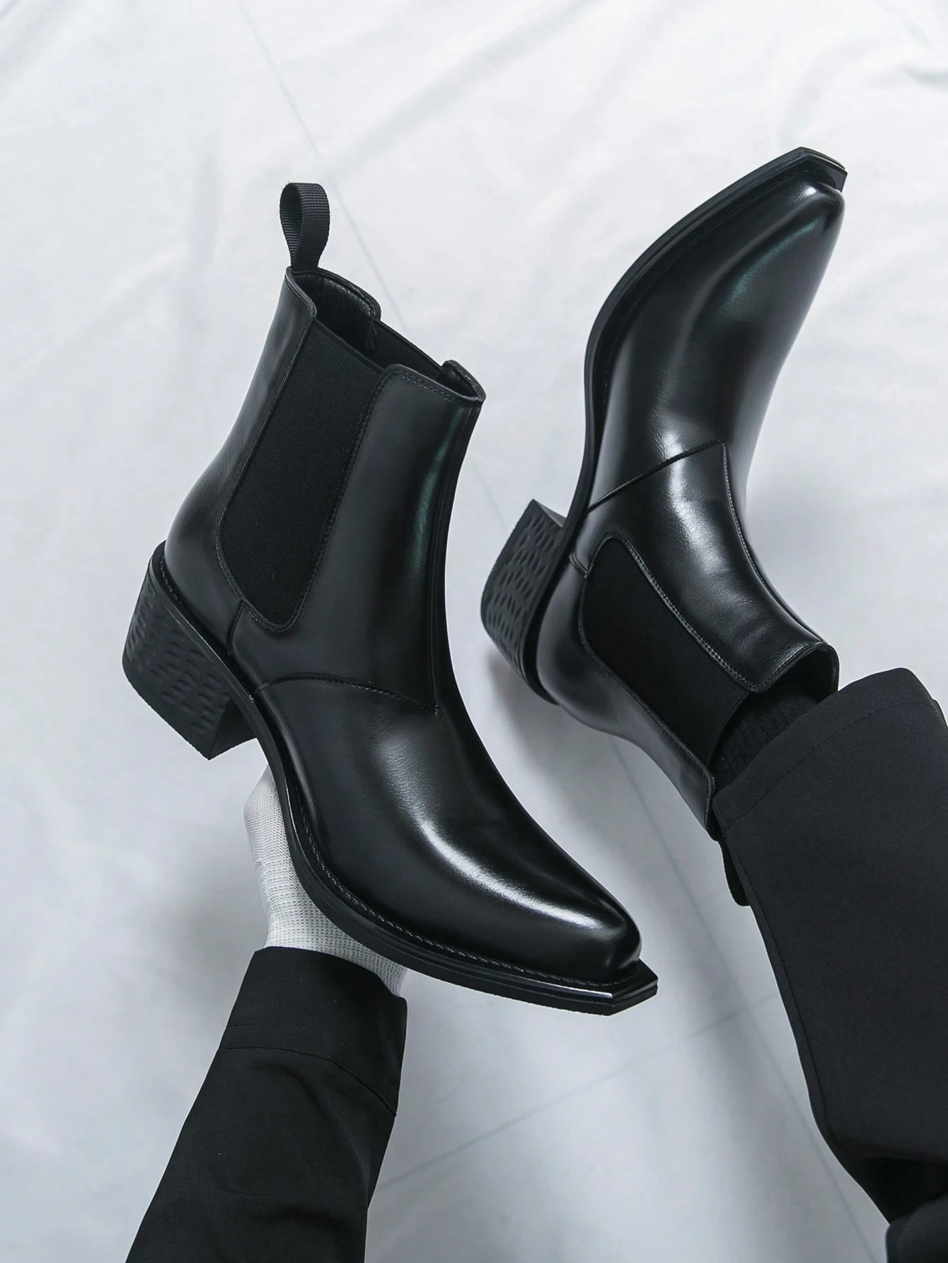 Bottes Chelsea vintage de luxe pour hommes, mocassins de marque, bottes de cheville pour — vue 5