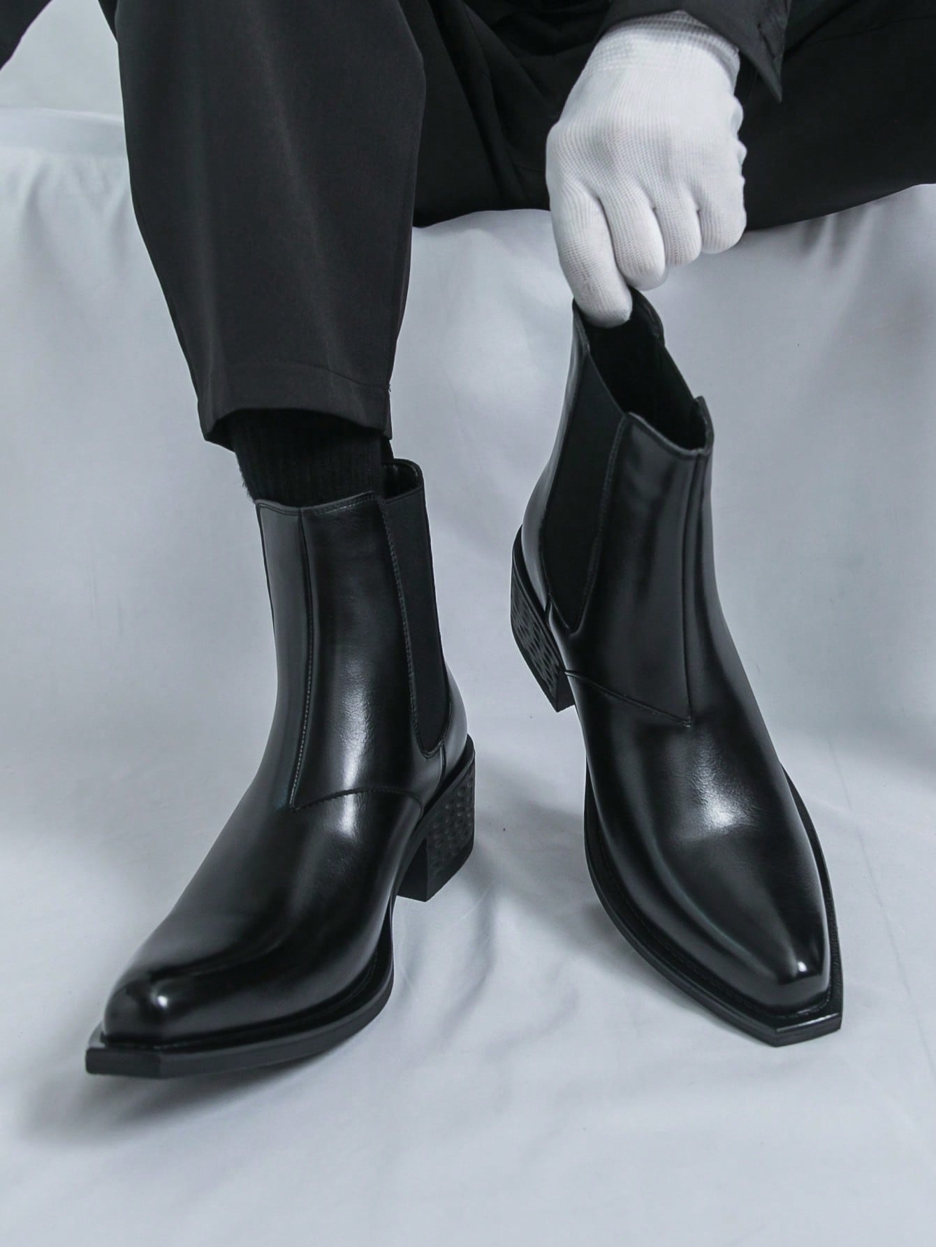 Bottes Chelsea vintage de luxe pour hommes, mocassins de marque, bottes de cheville pour — vue 11
