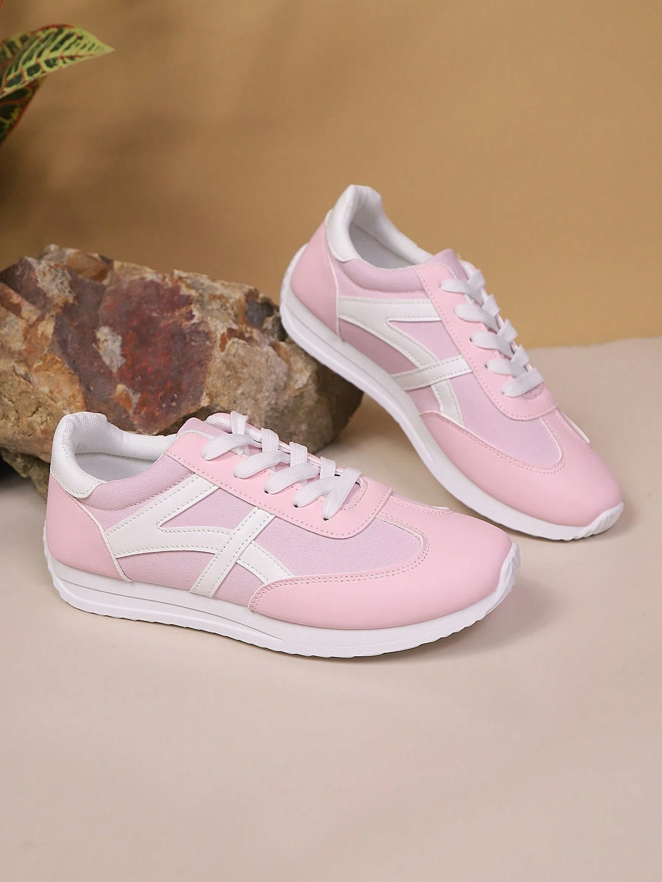 Baskets décontractées basses vertes pour femmes, grande taille, lacets blancs, semelle — vue 8