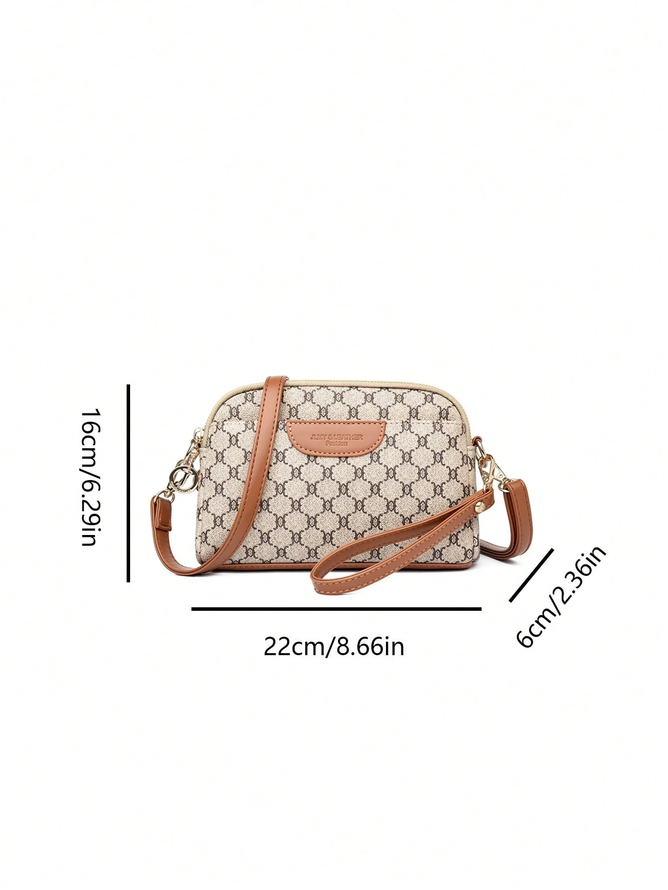 Nouveau sac à bandoulière mode classique avec décoration de lettre de clown, 21,8 x 15 x — vue 4
