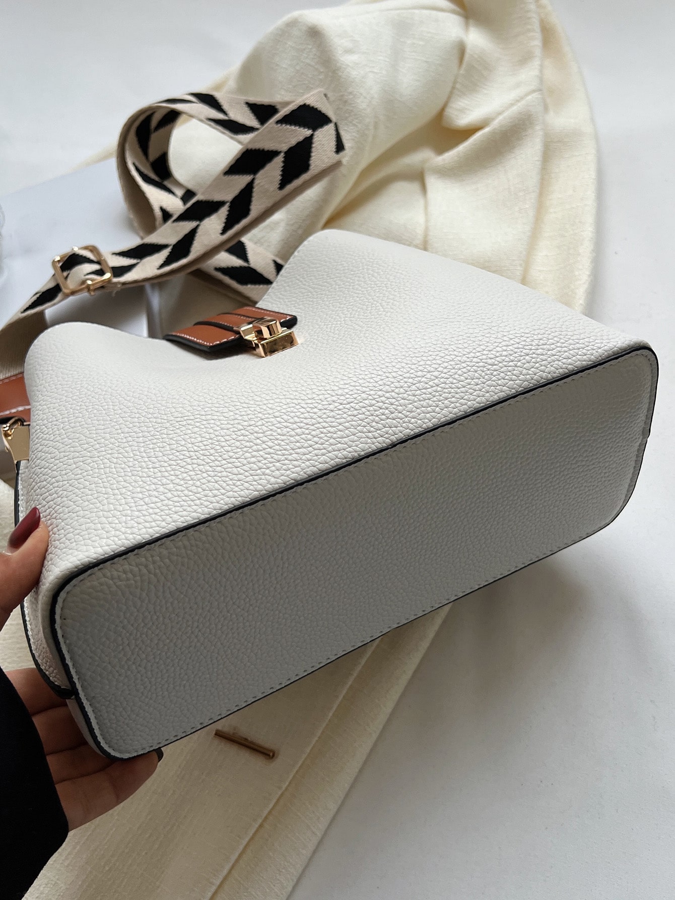 Sac bandoulière multifonctionnel artificiel de style rétro à la mode, simple et léger, — vue 7