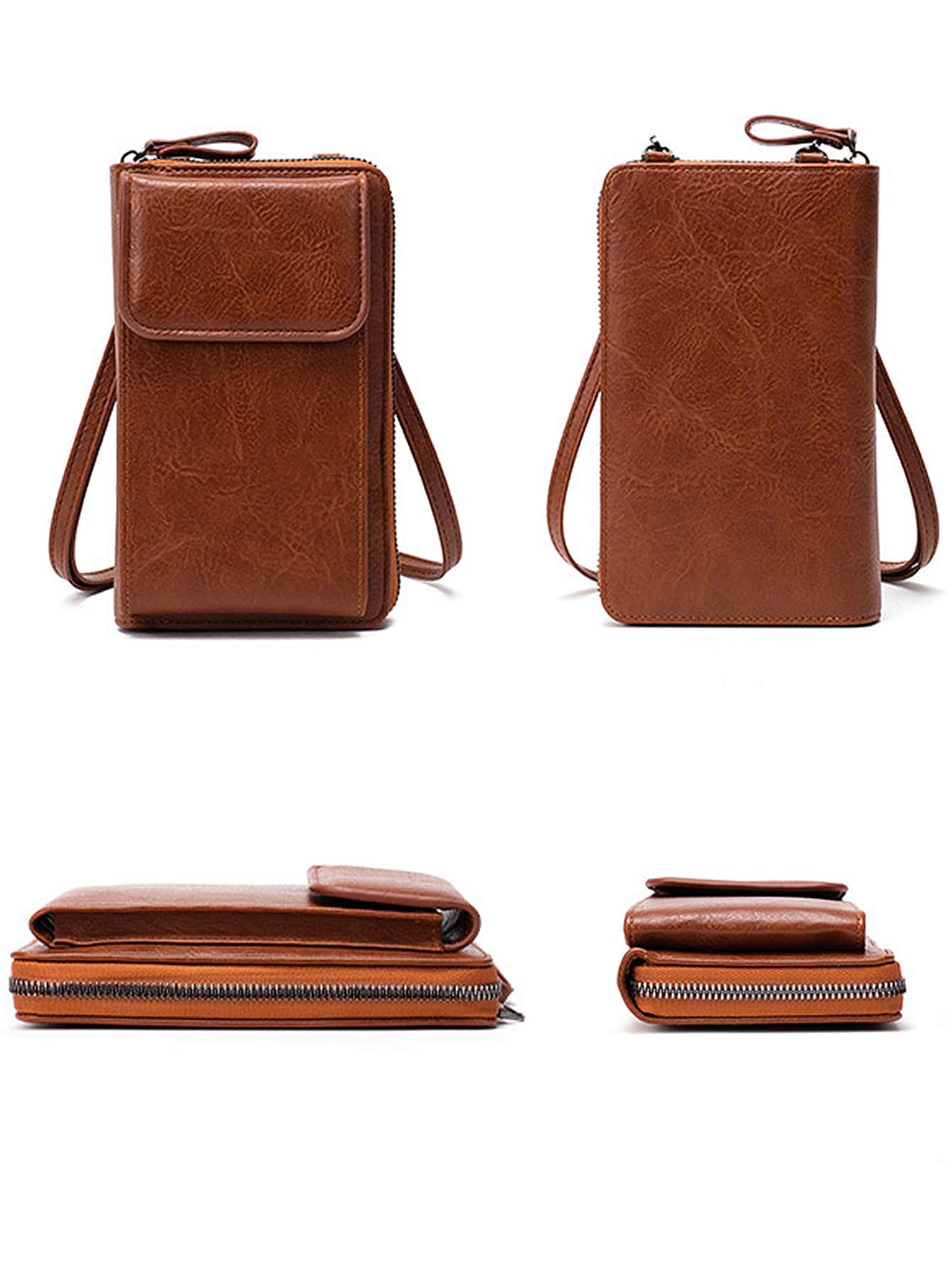 MIYIN Sac bandoulière vintage pour femme, petit sac à fermeture éclair, avec bandoulière — vue 7