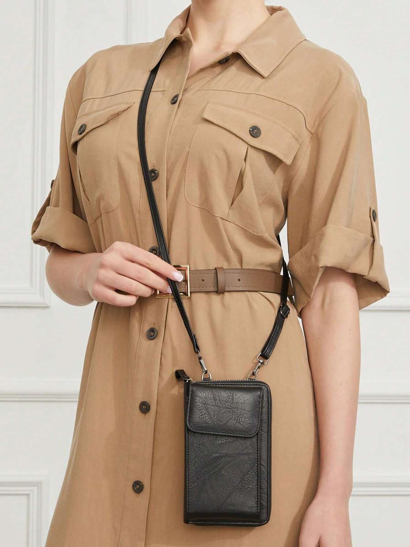 MIYIN Sac bandoulière vintage pour femme, petit sac à fermeture éclair, avec bandoulière — vue 10