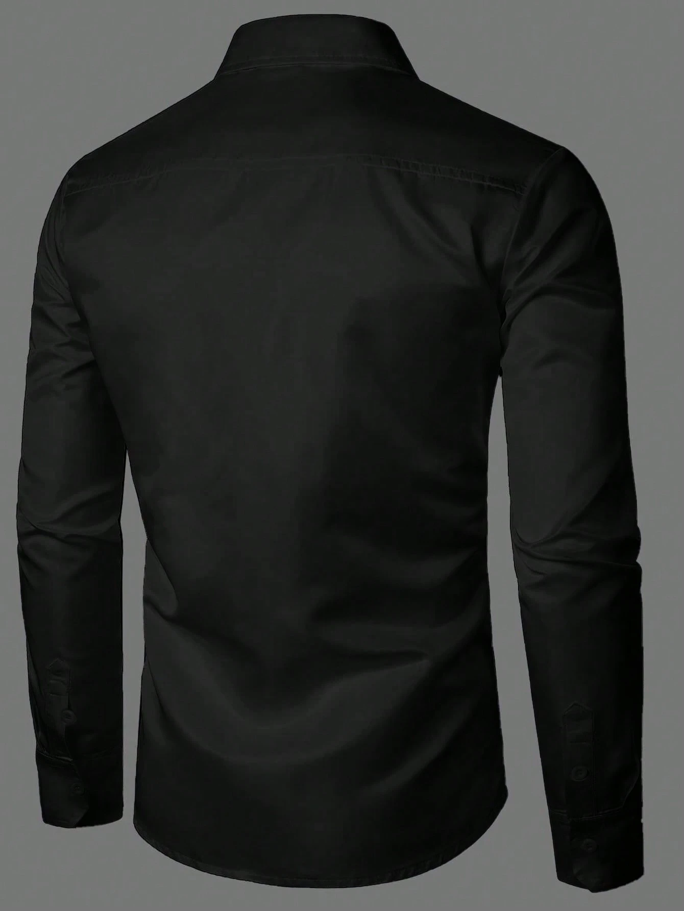 Cottnline Chemise habillée homme en 100% coton de couleur unie — vue 4