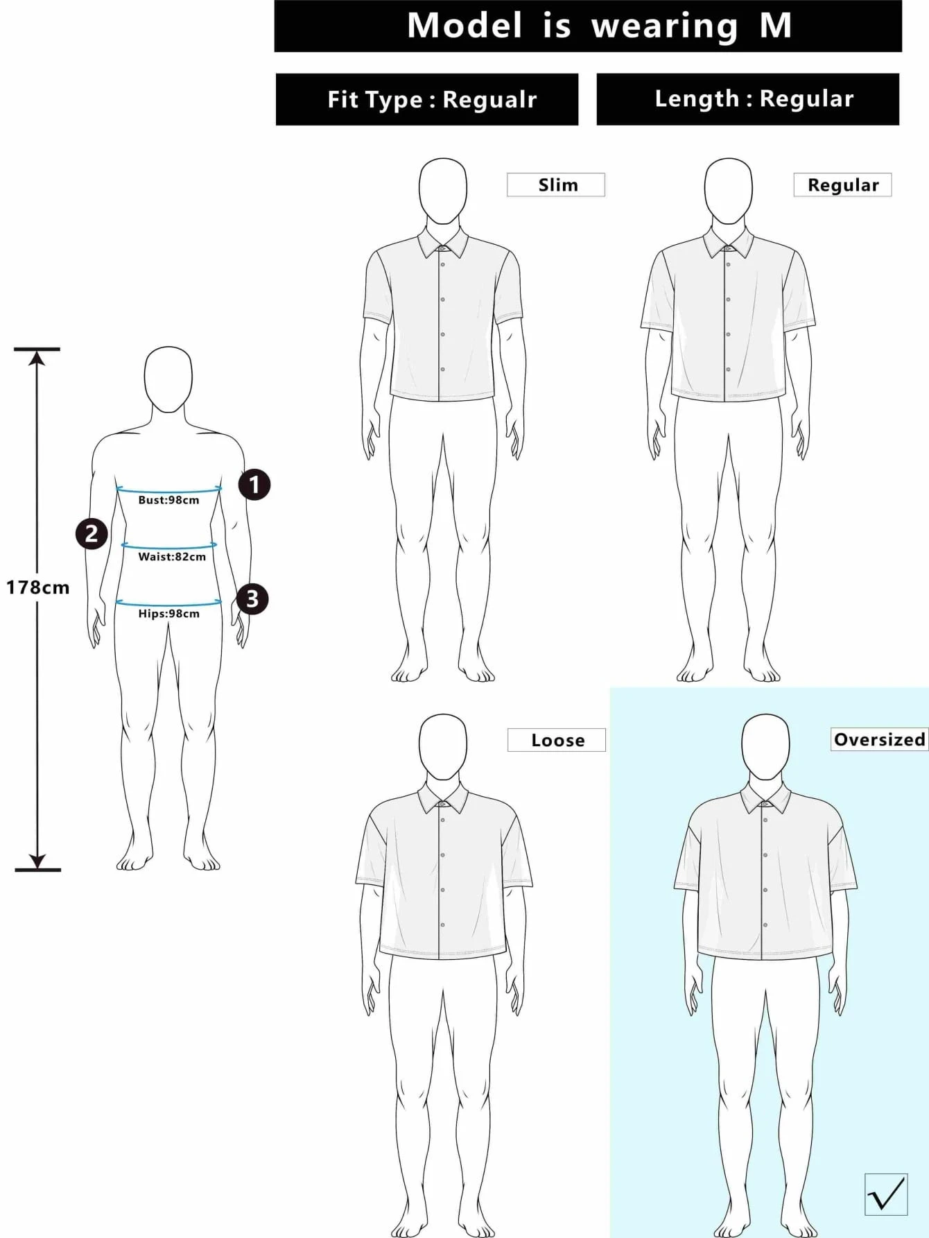 SUMWON Chemise courte à carreaux pour hommes, coupe boxy, manches longues, col évasé, — vue 9