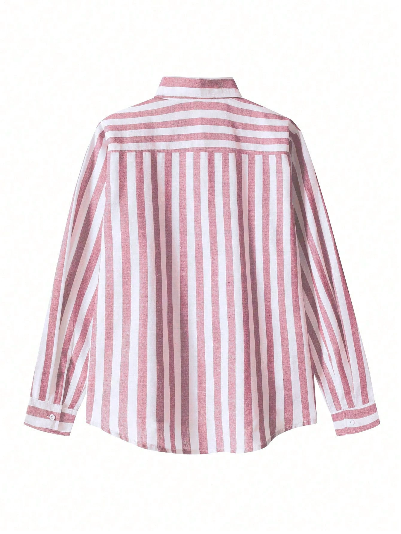 Chemise décontractée à manches longues à rayures de billets de banque vintage pour hommes — vue 4