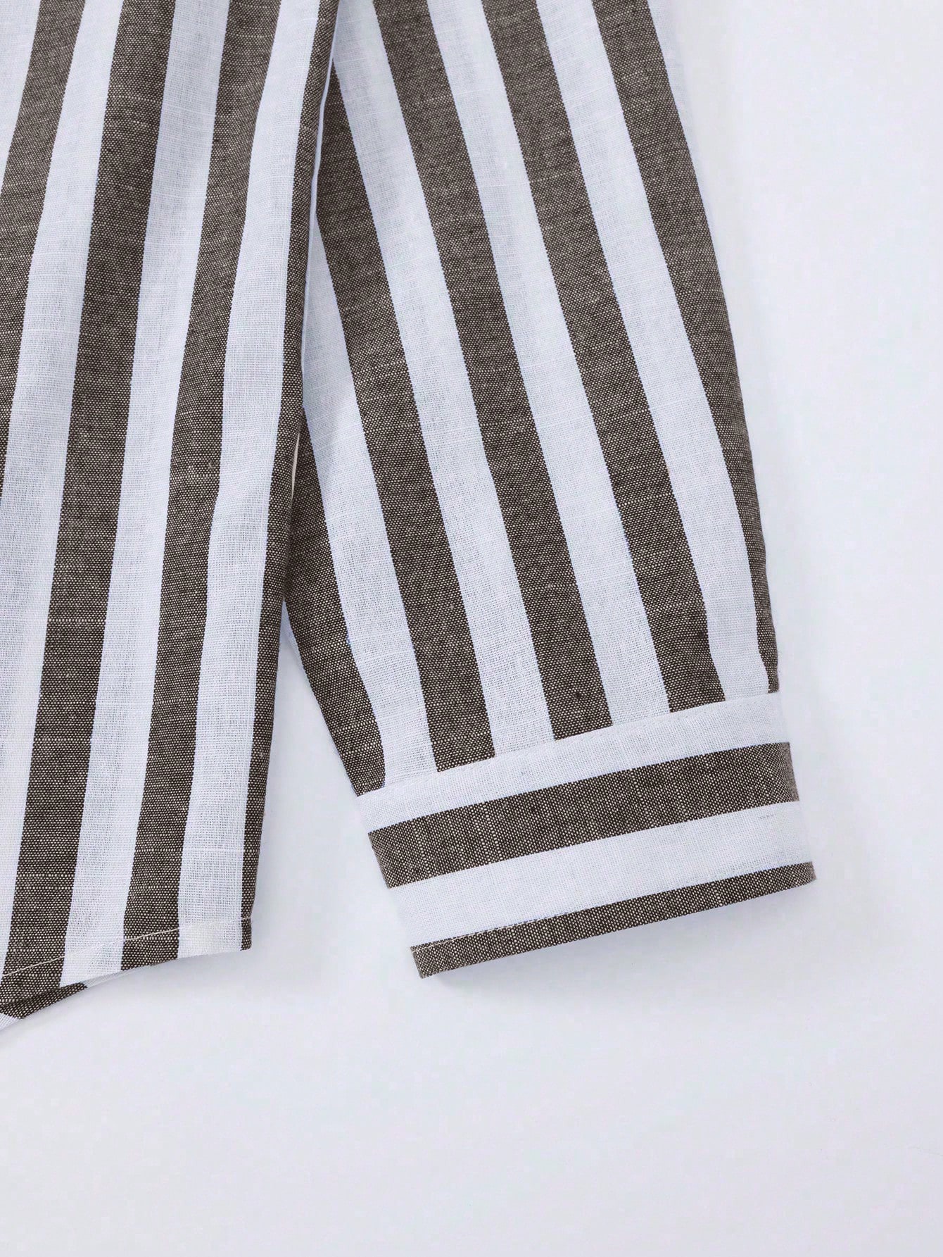 Chemise décontractée à manches longues à rayures de billets de banque vintage pour hommes — vue 9