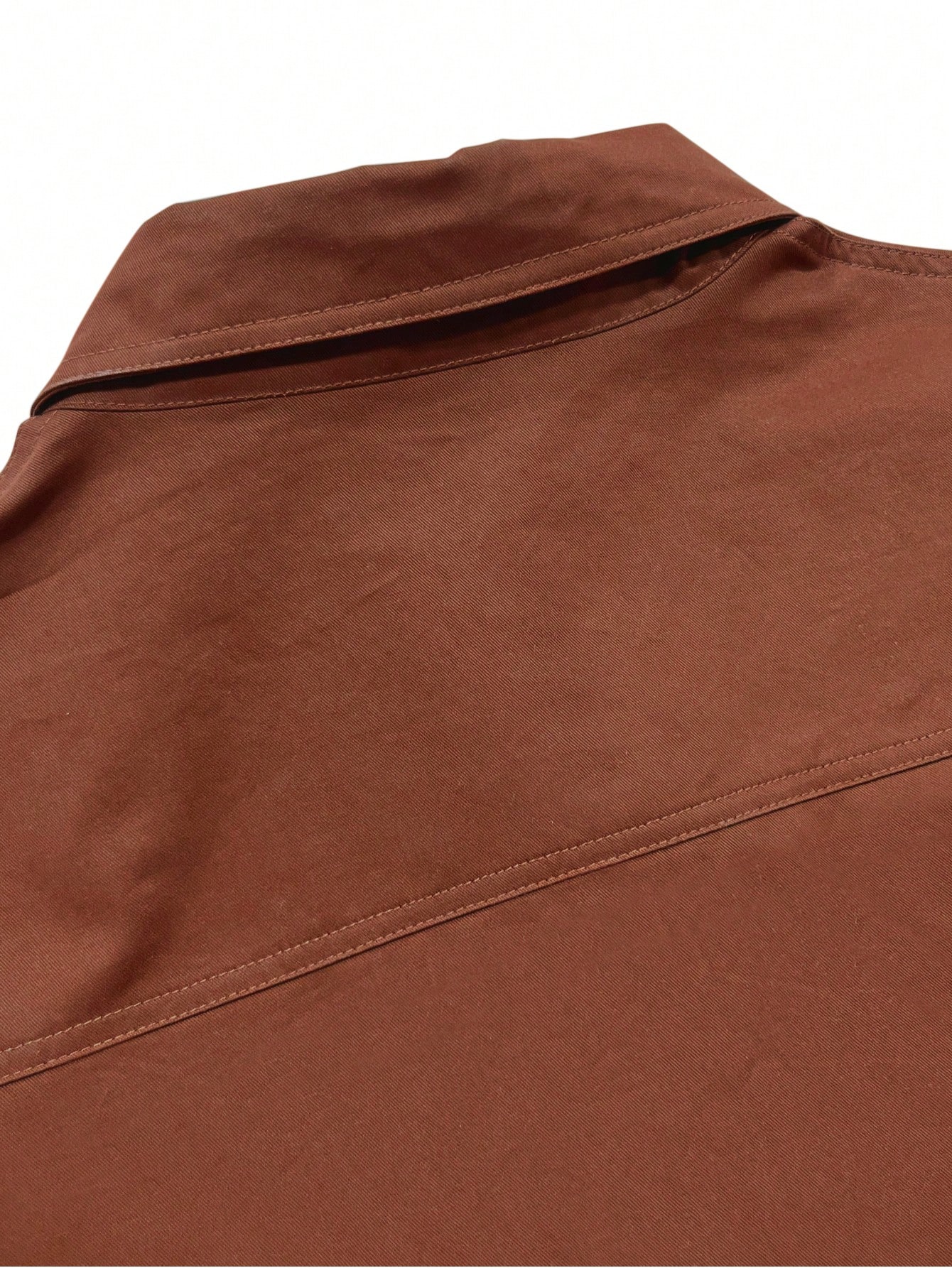 Chemise décontractée à boutons de couleur unie pour hommes, style cargo rétro à poches — vue 5