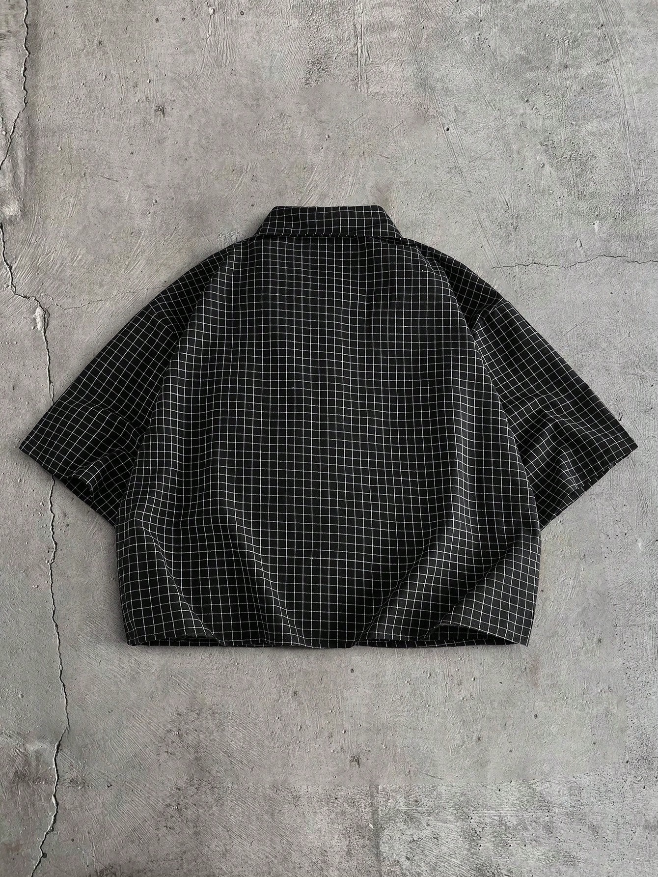 AXEPEAK Chemise décontractée à manches courtes pour hommes avec imprimé à carreaux et — vue 10
