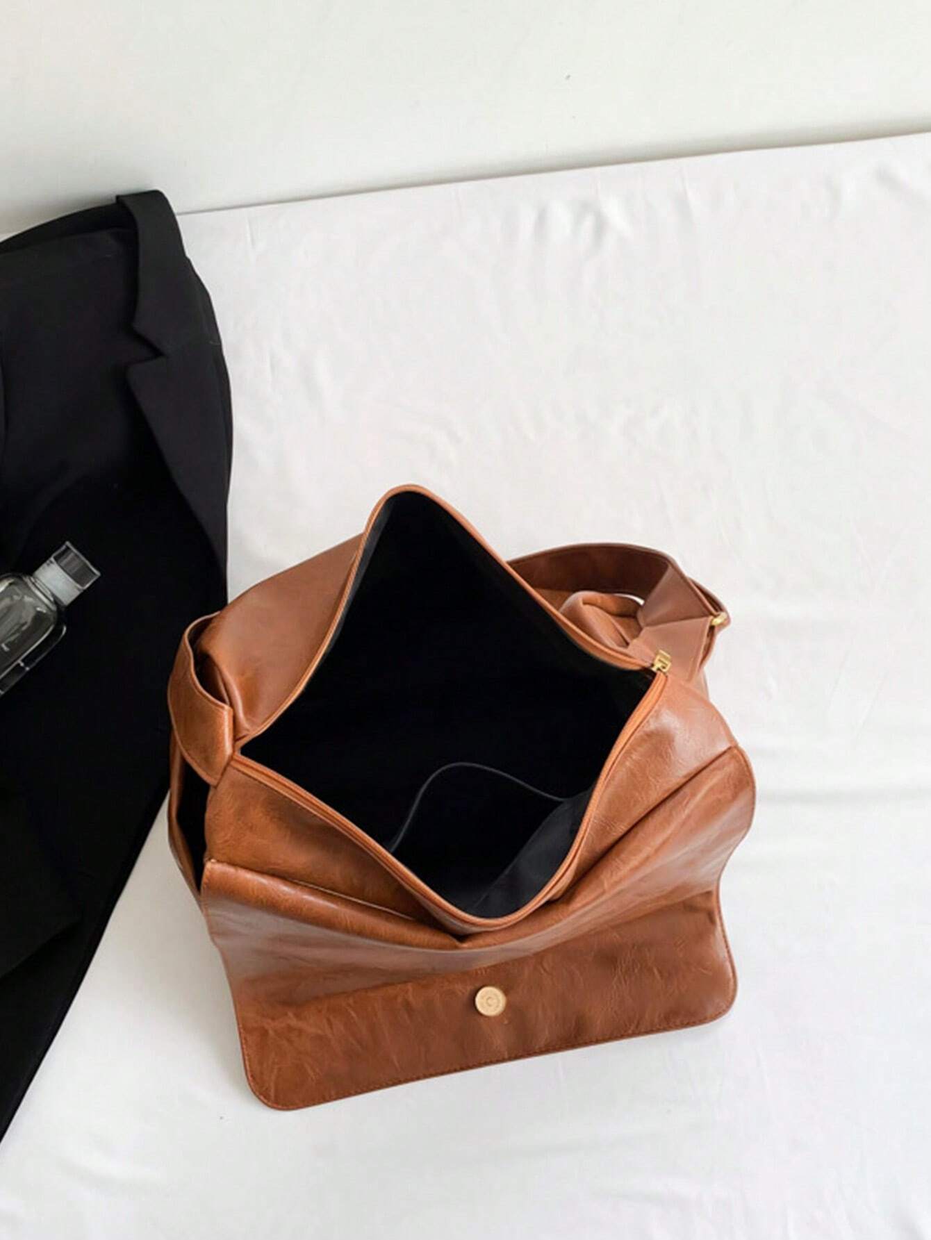 Dedoo Sac à bandoulière minimaliste grande capacité, surface texturée, sangle réglable, — vue 5