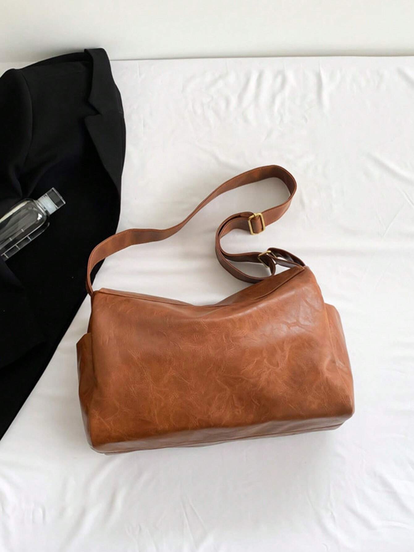 Dedoo Sac à bandoulière minimaliste grande capacité, surface texturée, sangle réglable, — vue 3