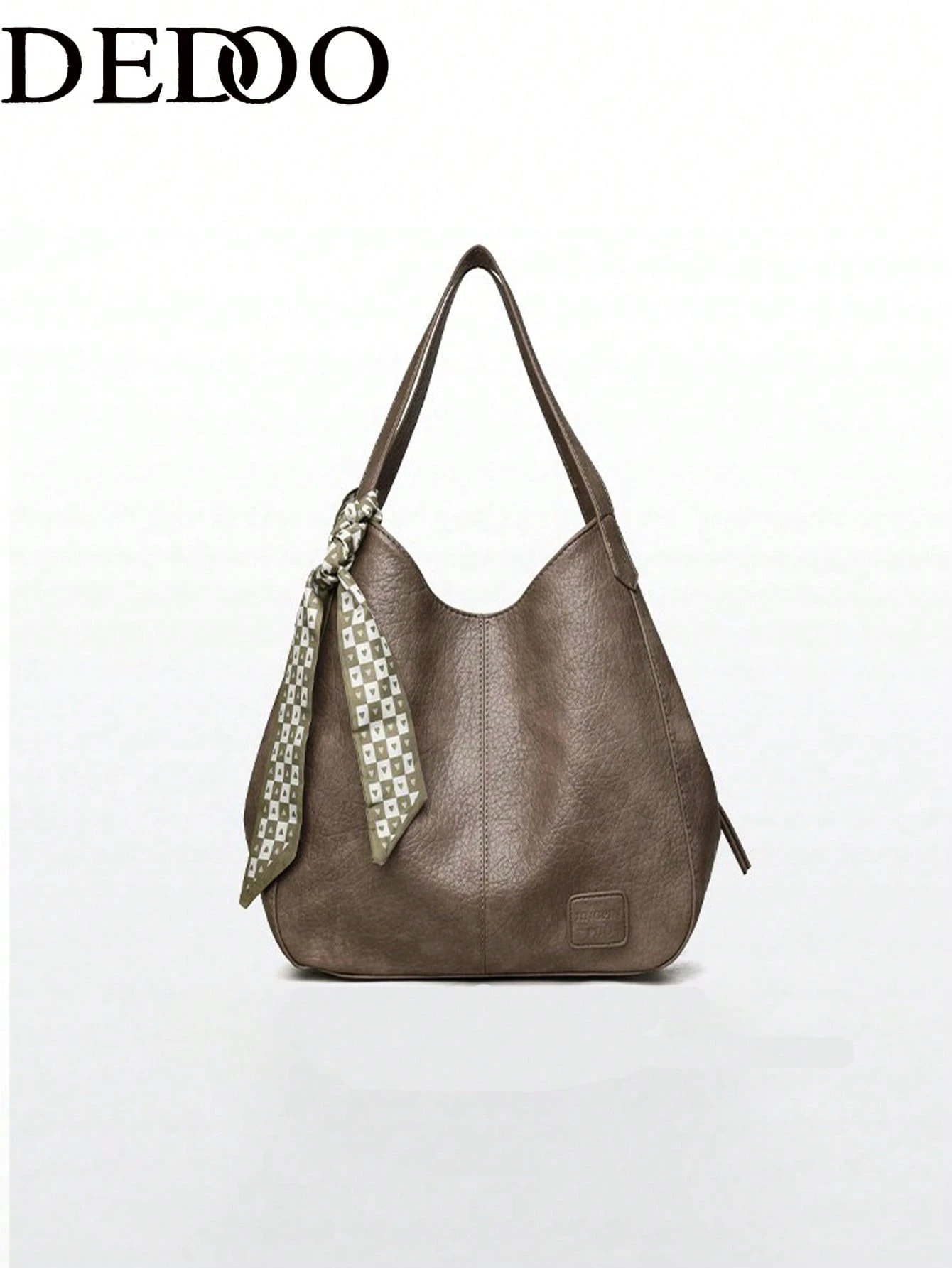 Dedoo Sac fourre-tout vintage grande capacité pour femmes, sac texturé haut de gamme — vue 9