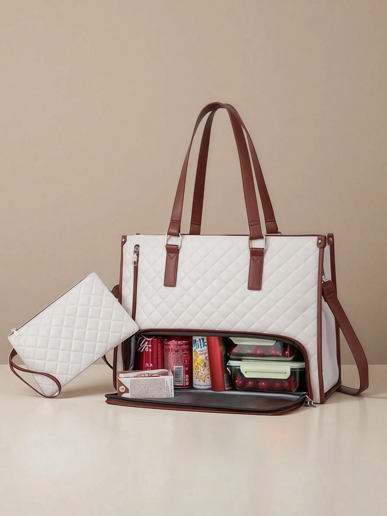 Nouveau sac fourre-tout de grande capacité à la mode, sac isotherme classique multicolore — vue 2