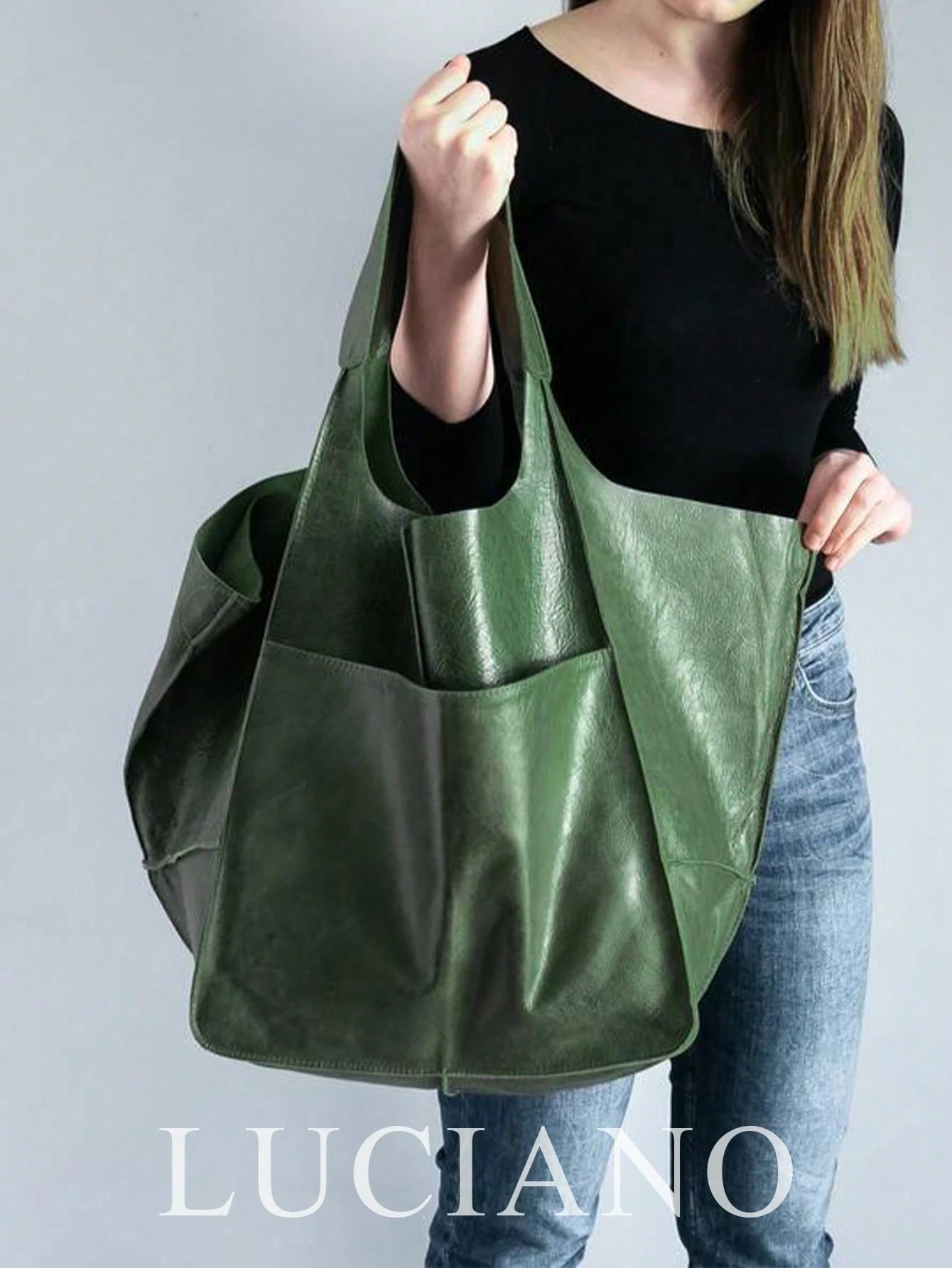 Nouveau sac fourre-tout surdimensionné de mode automne/hiver pour femmes, sac d'épaule — vue 2