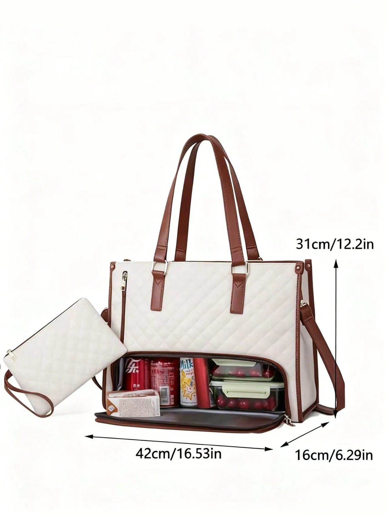 Nouveau sac fourre-tout de grande capacité à la mode, sac isotherme classique multicolore — vue 3