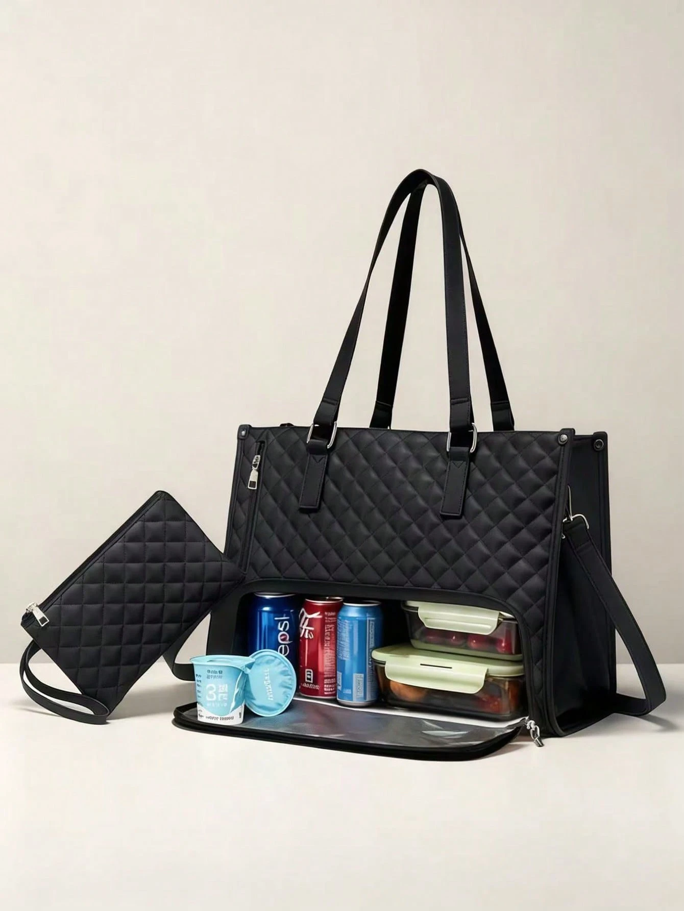 Nouveau sac fourre-tout de grande capacité à la mode, sac isotherme classique multicolore — vue 5