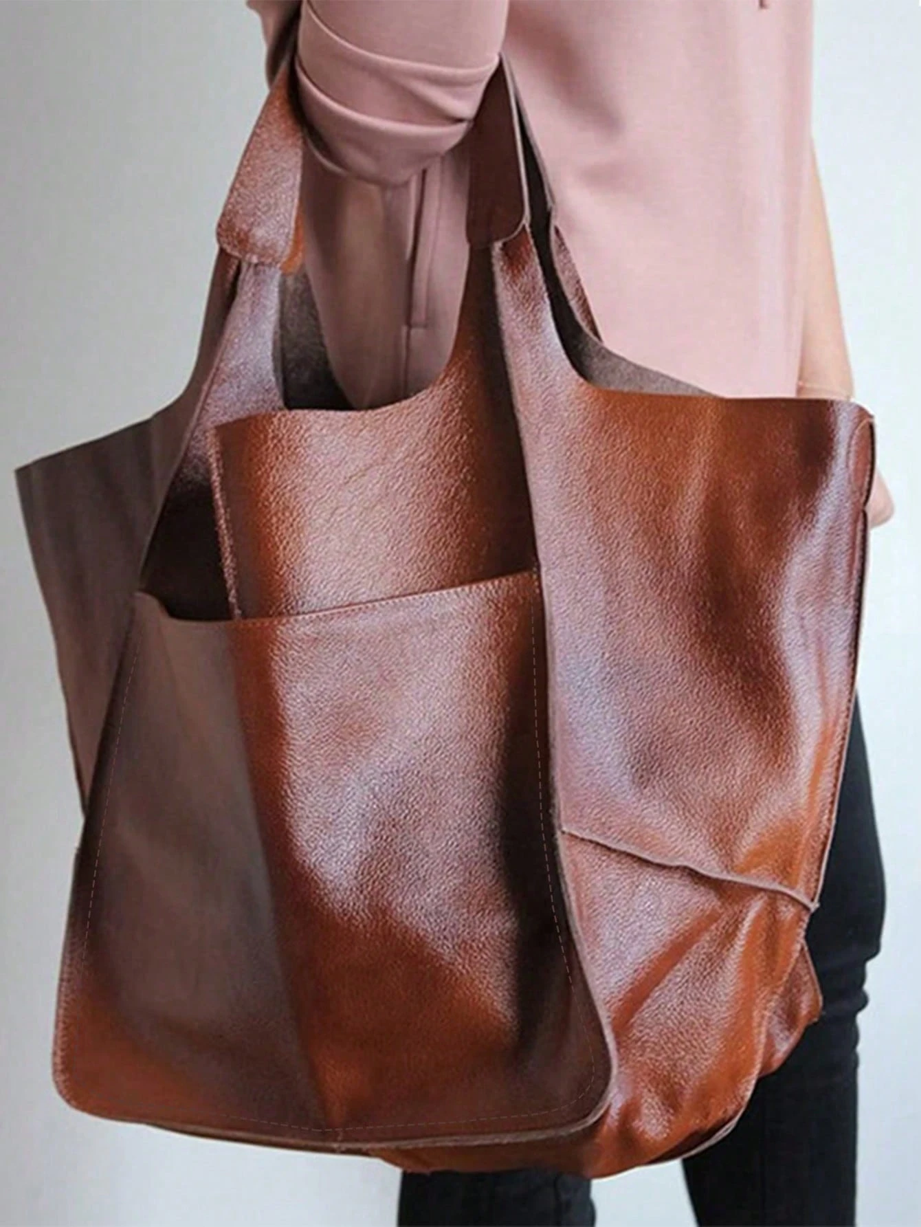 Nouveau sac fourre-tout surdimensionné de mode automne/hiver pour femmes, sac d'épaule — vue 11