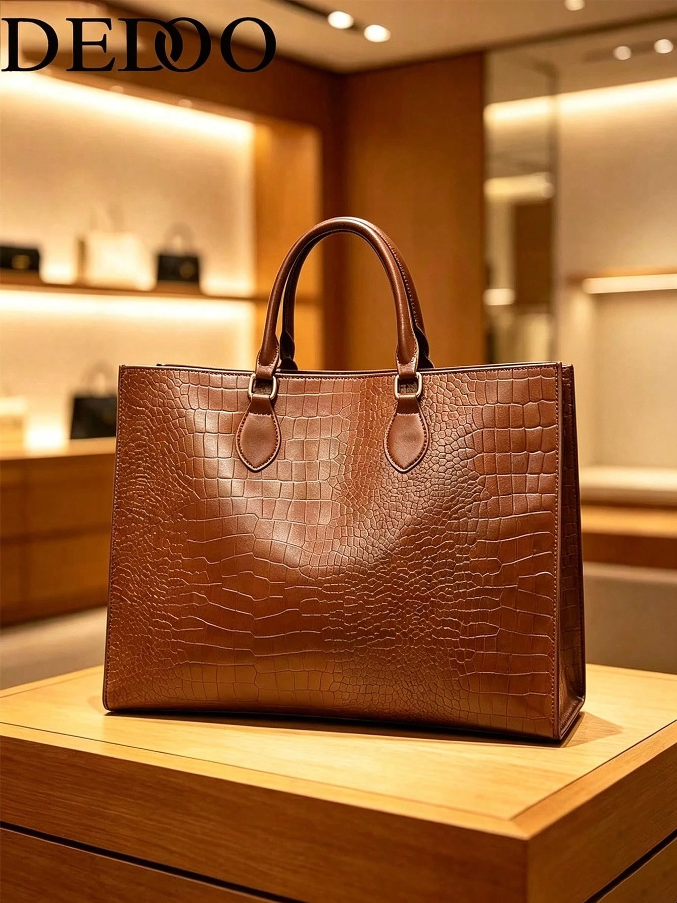 Dedoo Sac cabas à la mode imprimé peau de serpent, idéal pour les voyages et le shopping