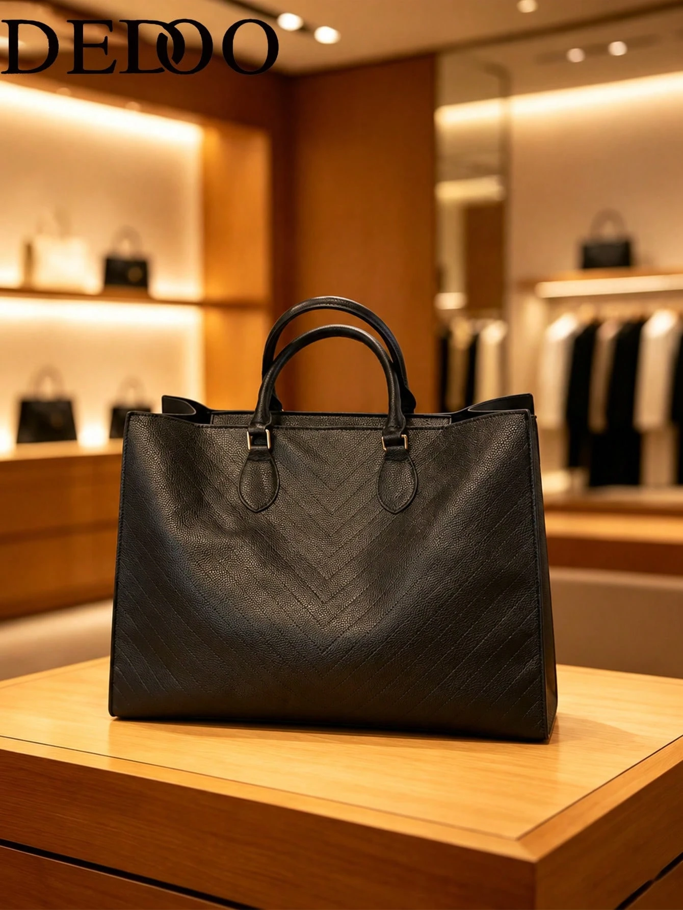 Dedoo Sac cabas à la mode imprimé peau de serpent, idéal pour les voyages et le shopping — vue 3
