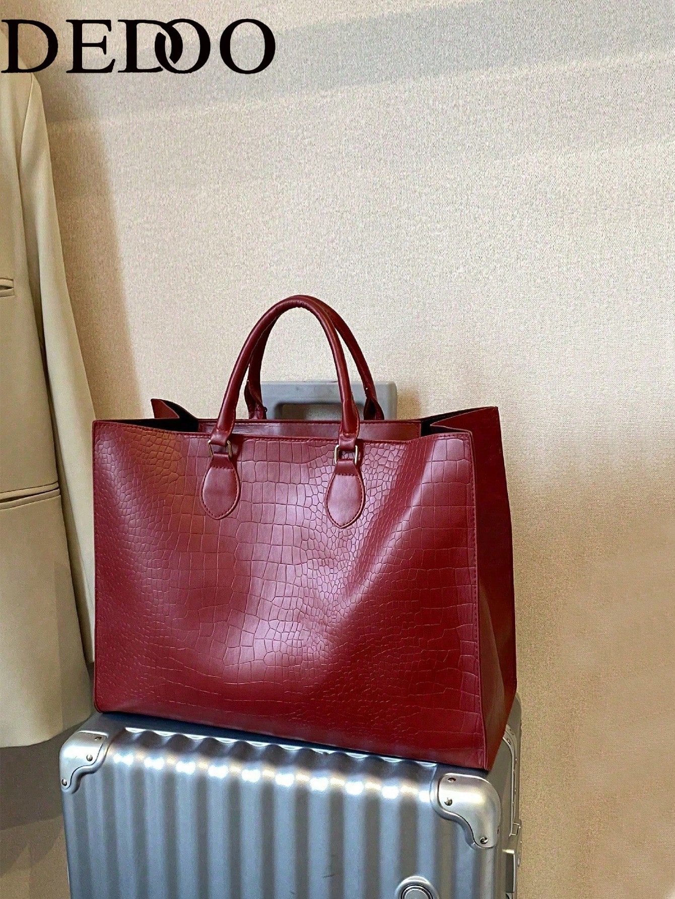 Dedoo Sac cabas à la mode imprimé peau de serpent, idéal pour les voyages et le shopping — vue 5