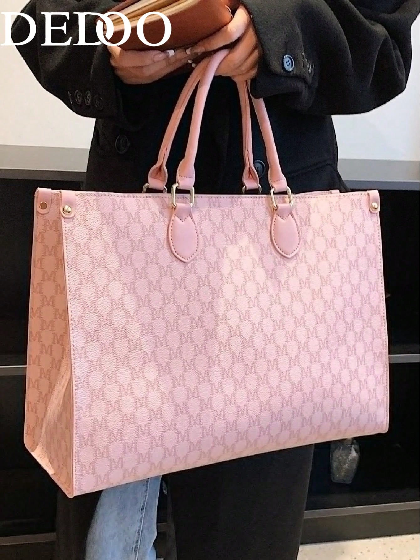 Dedoo Sac cabas à la mode imprimé peau de serpent, idéal pour les voyages et le shopping — vue 8