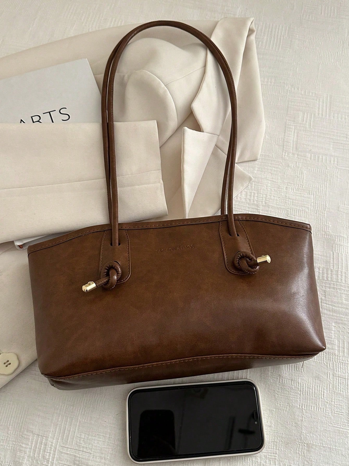 Sac fourre-tout long et souple avec doubles bretelles d'épaule longues en même matière, — vue 9