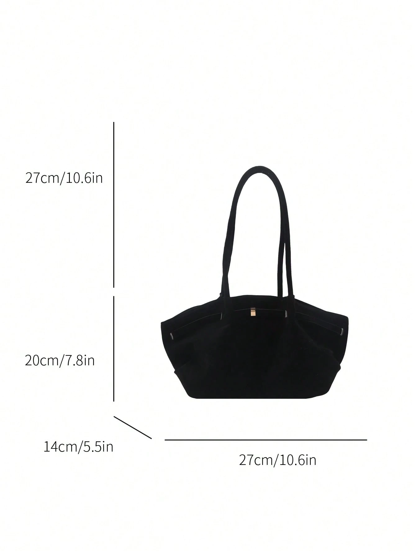 Dedoo 1 pièce Sac à main vintage pour femme, sac d'épaule polyvalent grande capacité mode — vue 3