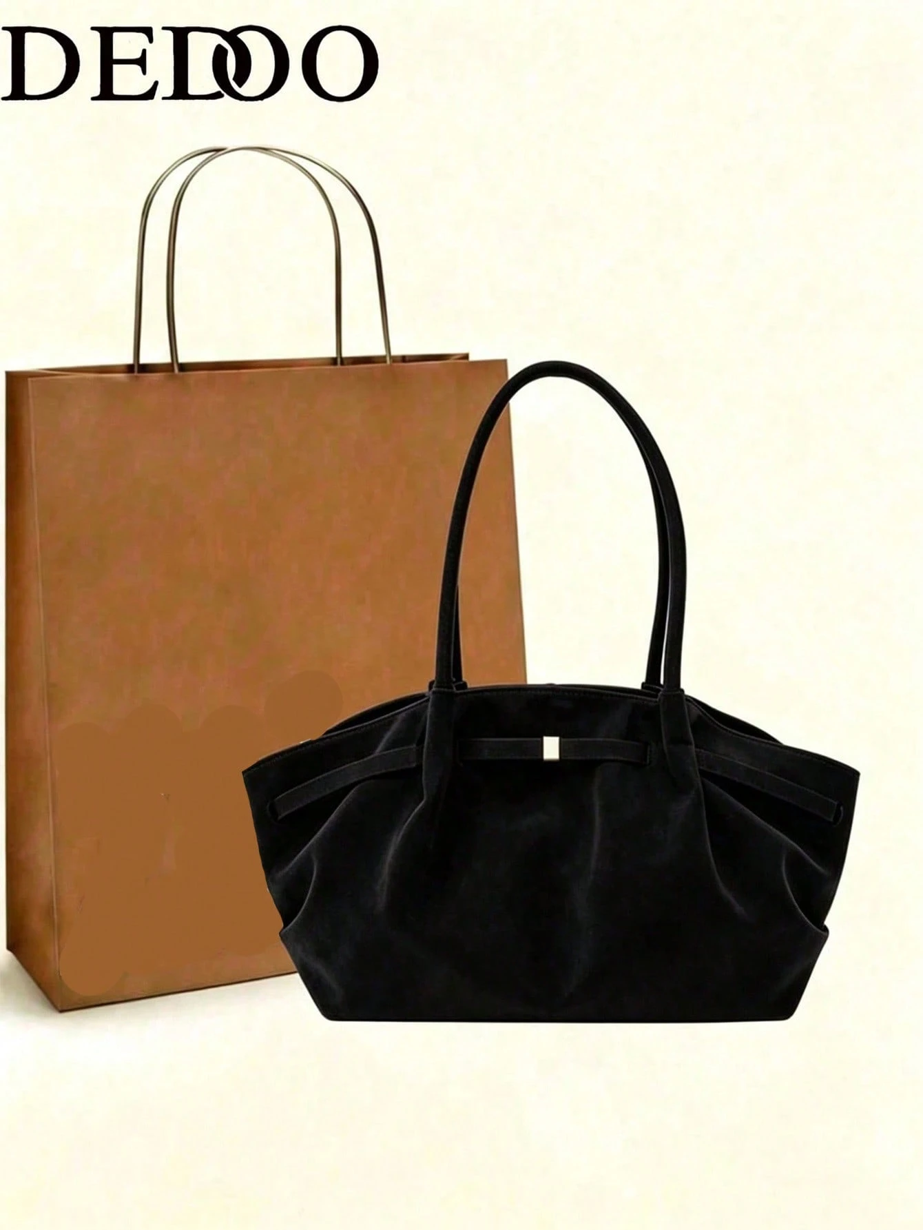 Dedoo 1 pièce Sac à main vintage pour femme, sac d'épaule polyvalent grande capacité mode — vue 7