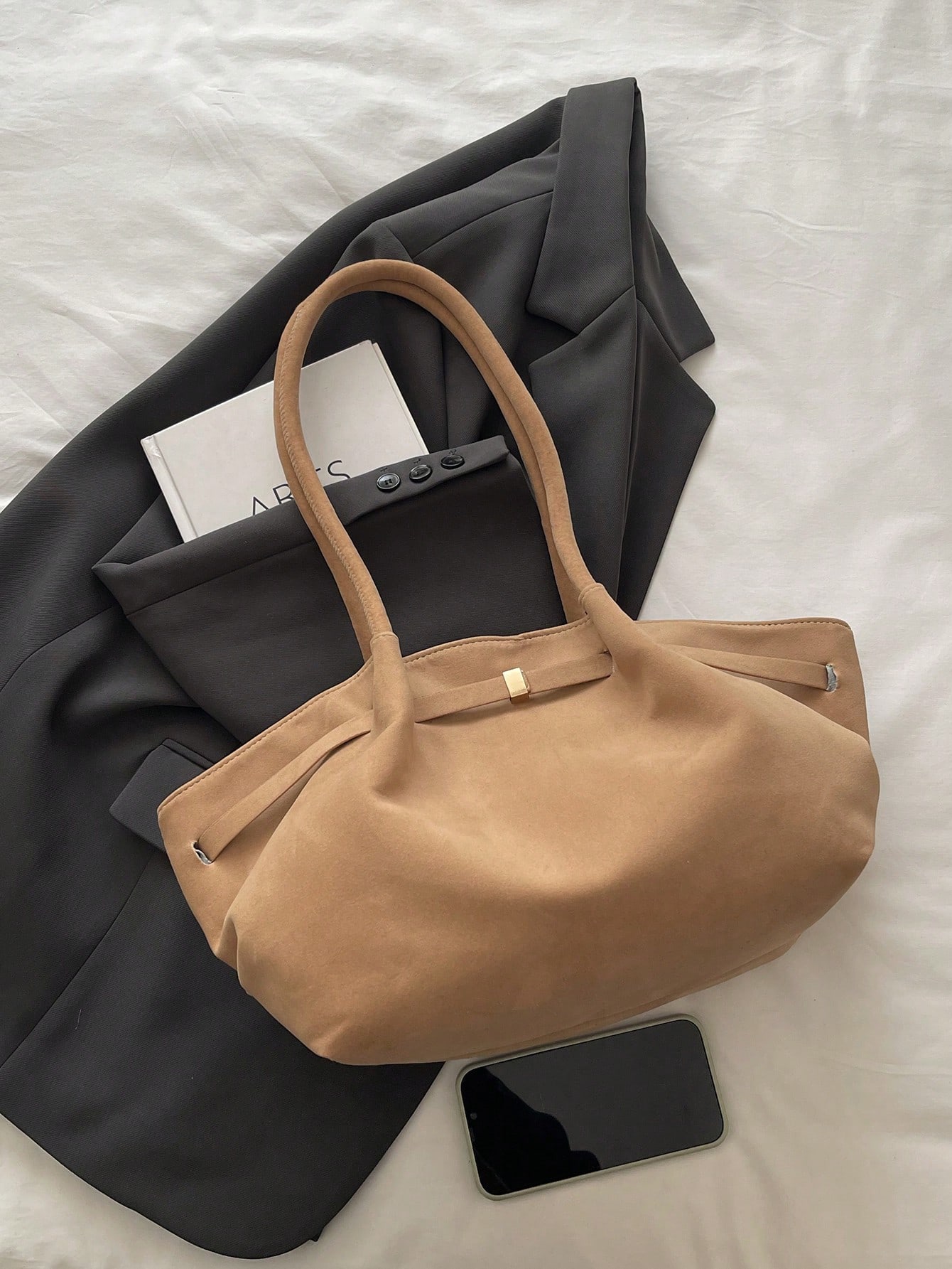 Dedoo 1 pièce Sac à main vintage pour femme, sac d'épaule polyvalent grande capacité mode — vue 8