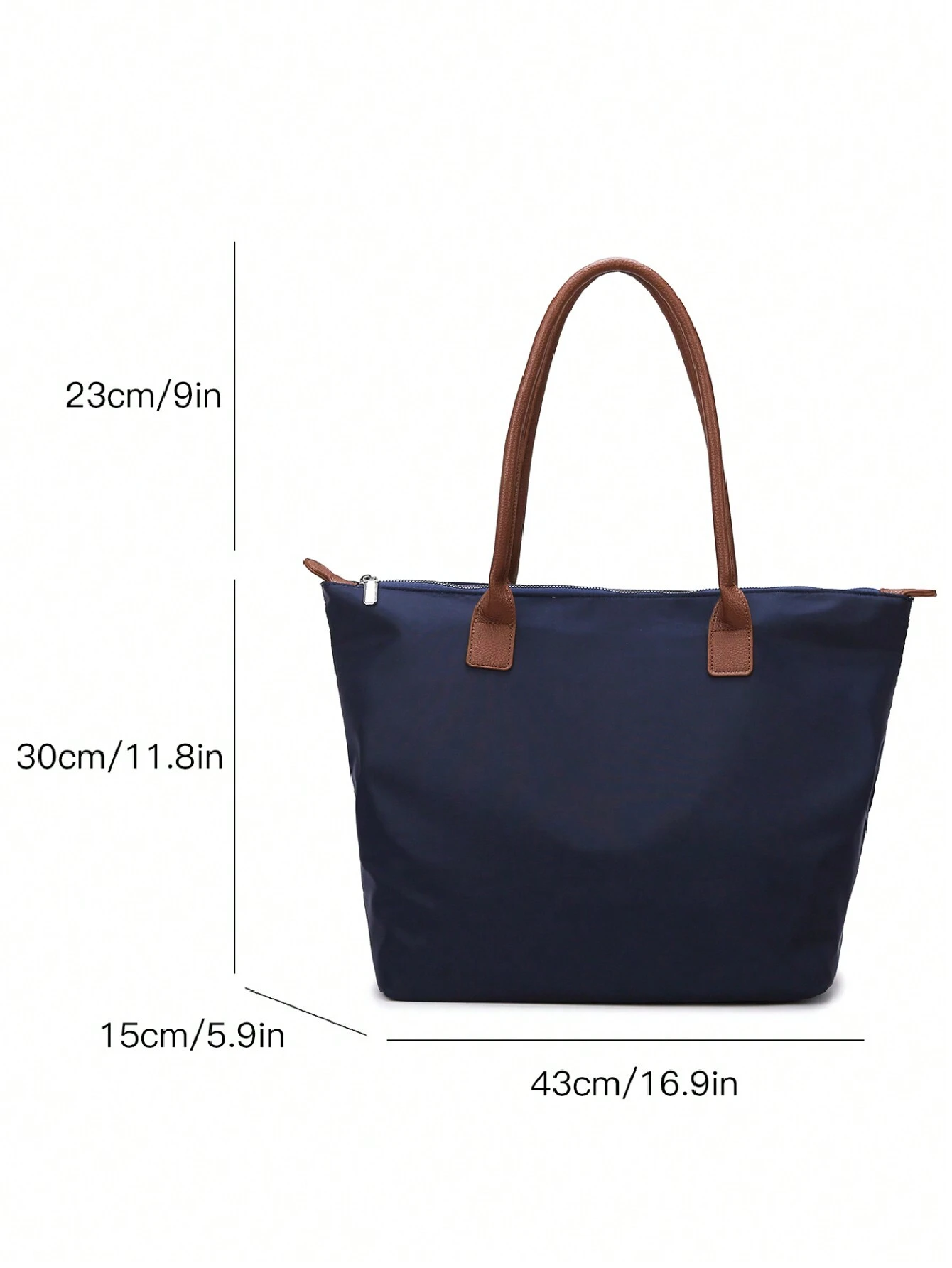 Simple et, grand sac fourre-tout en toile Oxford pour femmes, sac à épaule polyvalent et — vue 3