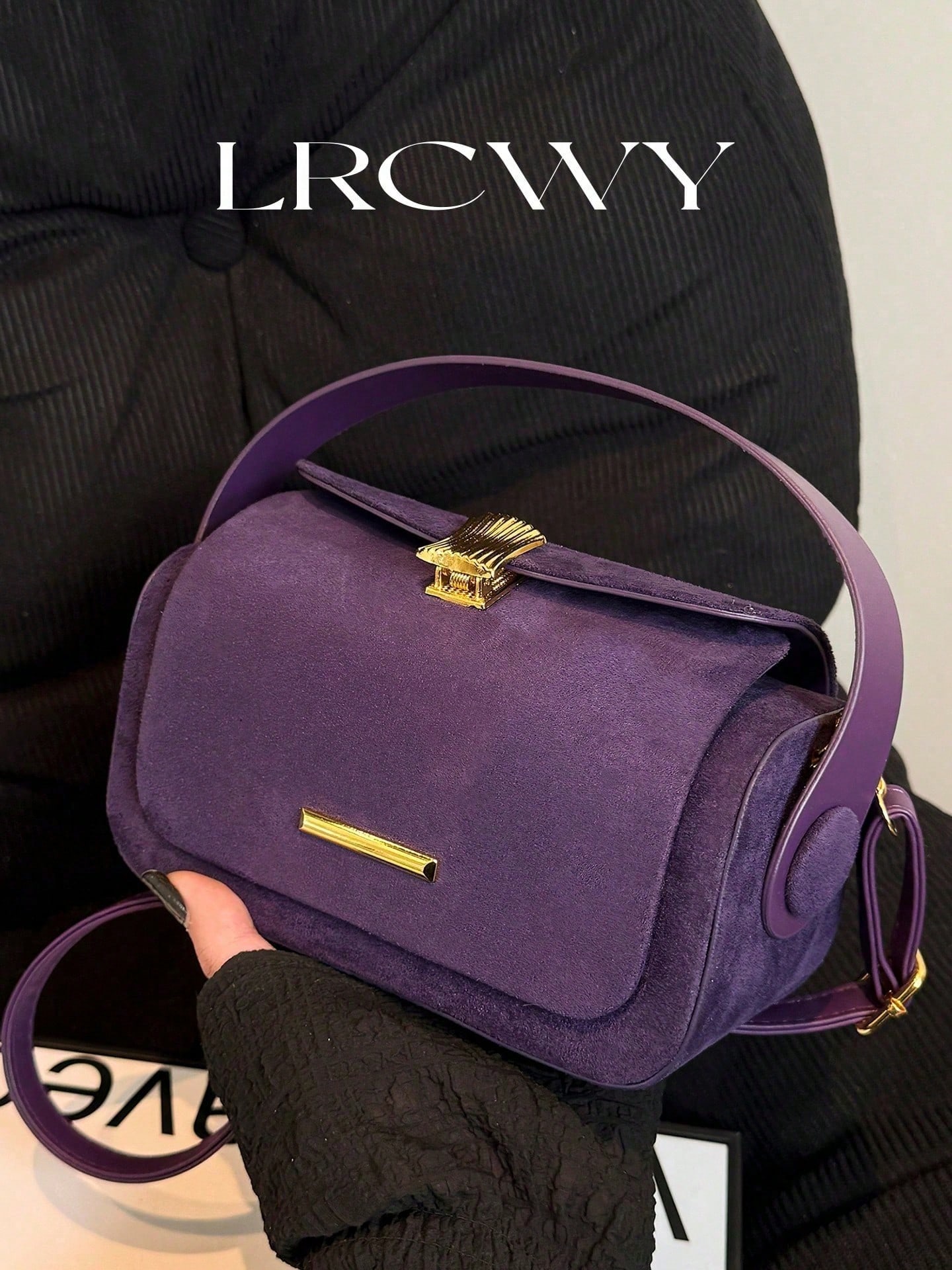 Sac bandoulière carré mode femme, porté main, élégant et minimaliste, grande capacité — vue 11
