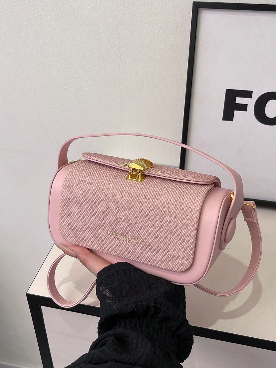 Sac bandoulière carré mode femme, porté main, élégant et minimaliste, grande capacité — vue 10