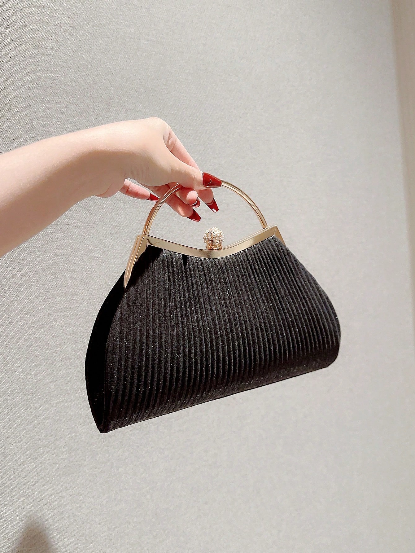 Sac seau léger, décontracté et professionnel avec décoration de strass, mini design à — vue 12