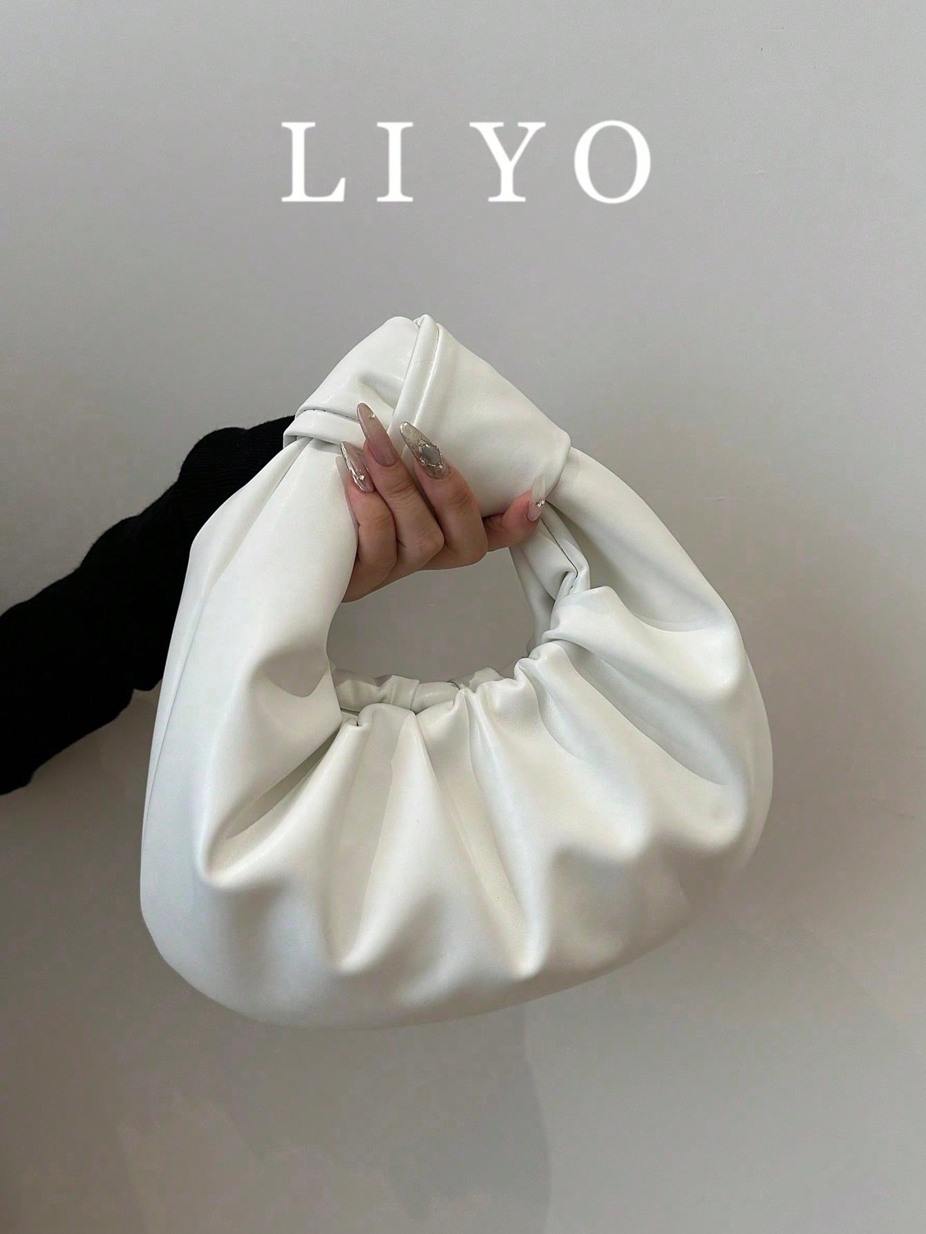 Sac à main en PU plissé en forme de nuage pour femmes, sac fourre-tout et de haute qualité