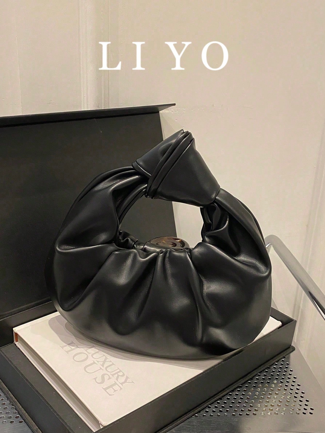 Sac à main en PU plissé en forme de nuage pour femmes, sac fourre-tout et de haute qualité — vue 10
